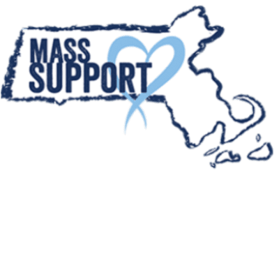 Mass Support Logo (a blue heart overplayed on an outline of the state of Massachusetts)
